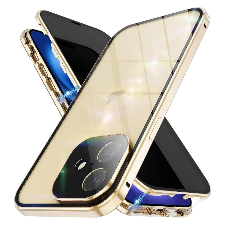 For iPhone 16 Plus Anti-peeping Magnetic Double-sided Tempered Glass Phone Case