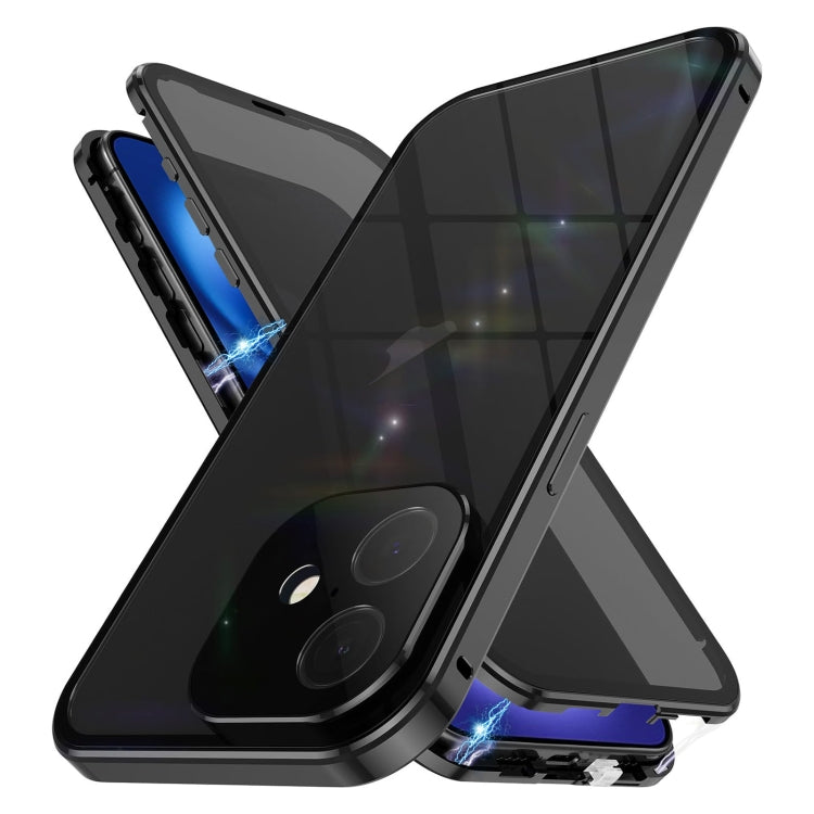 For iPhone 16 Anti-peeping Magnetic Double-sided Tempered Glass Phone Case
