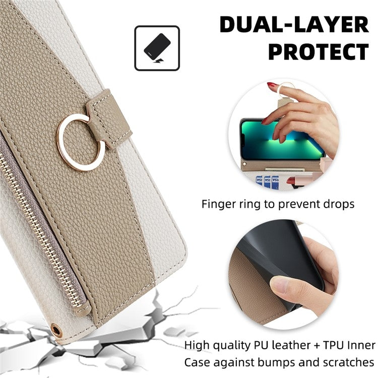 For Xiaomi Redmi Note 13R Pro 5G Crossbody Litchi Texture Leather Phone Case