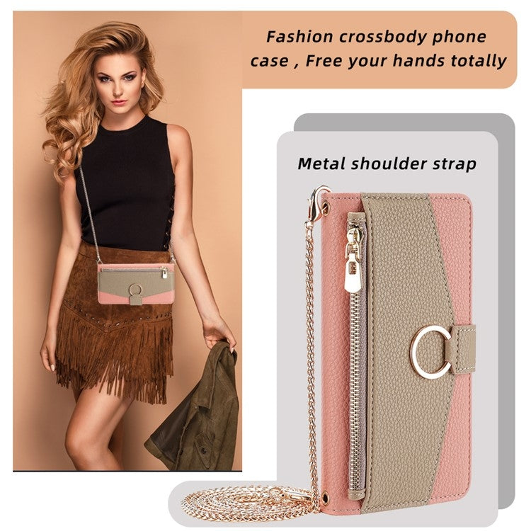 For Samsung Galaxy M15 5G Crossbody Litchi Texture Leather Phone Case