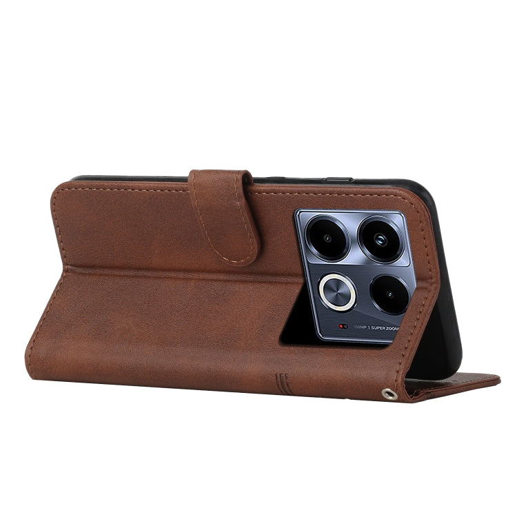 For Infinix Note 40 5G Stitching Calf Texture Buckle Leather Phone Case