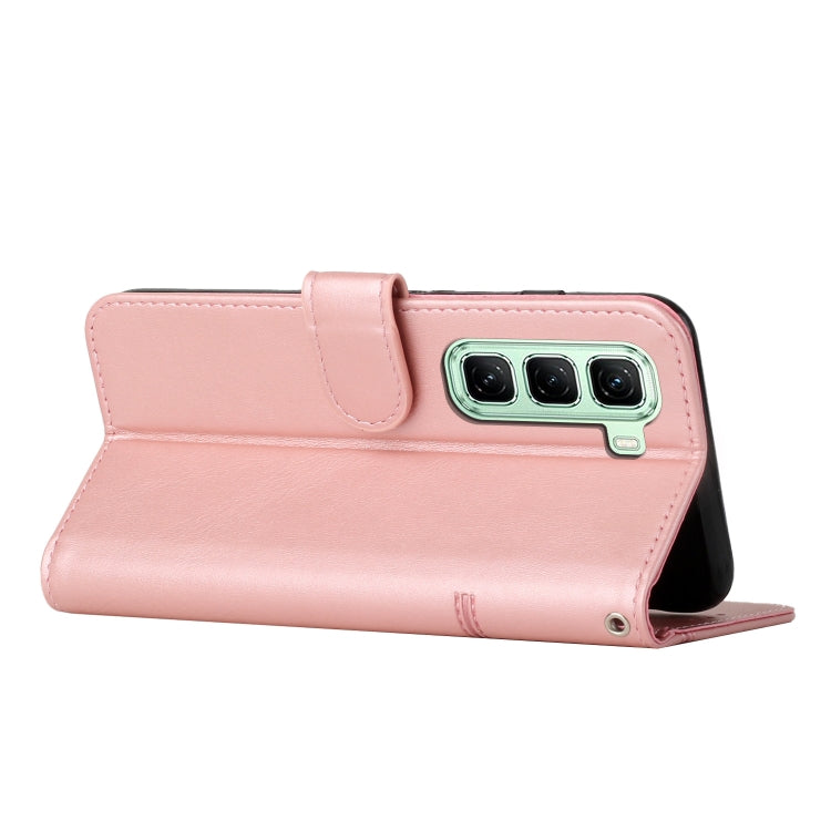 For Infinix Hot 50 4G Stitching Calf Texture Buckle Leather Phone Case