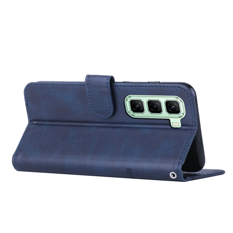 For Infinix Hot 50 5G Stitching Calf Texture Buckle Leather Phone Case