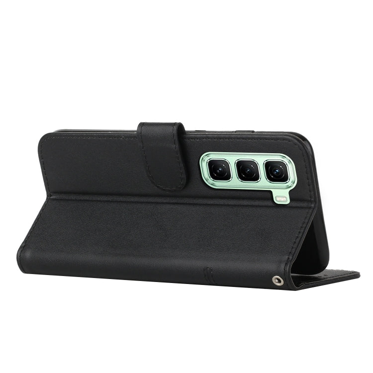 For Infinix Hot 50 5G Stitching Calf Texture Buckle Leather Phone Case