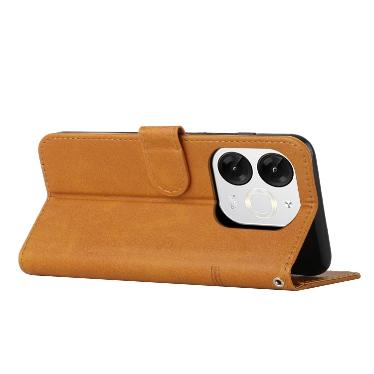 For itel A80 Stitching Calf Texture Buckle Leather Phone Case