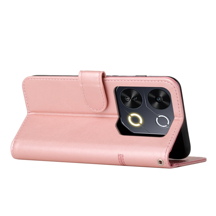 For itel P65 Stitching Calf Texture Buckle Leather Phone Case