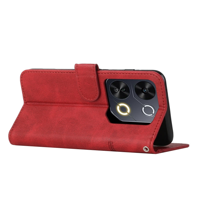 For itel P65 Stitching Calf Texture Buckle Leather Phone Case