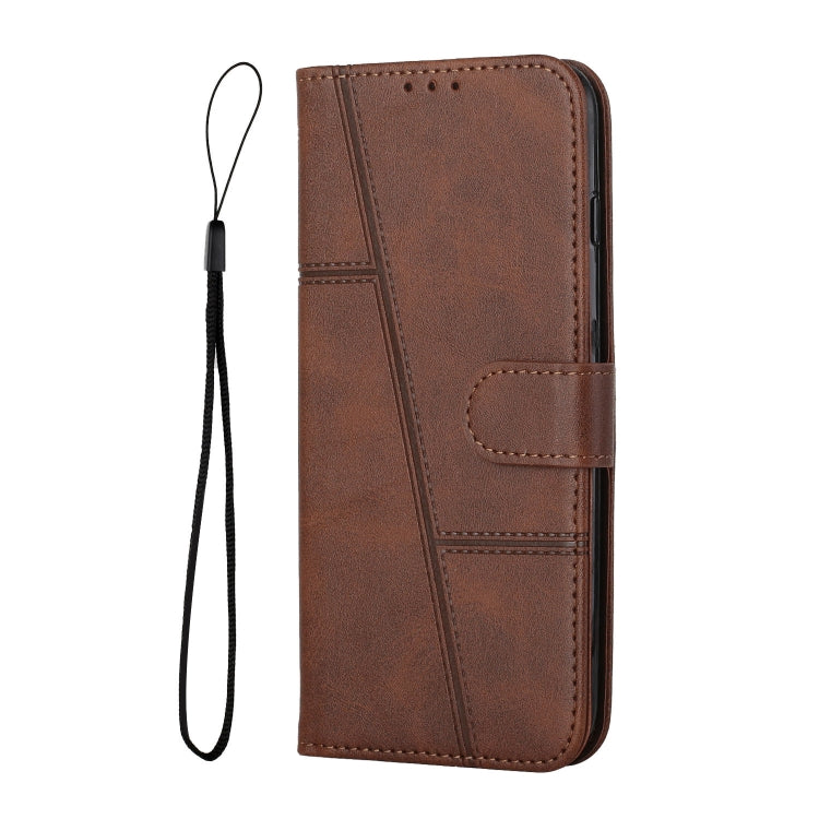 For Motorola Edge 50 Stitching Calf Texture Buckle Leather Phone Case