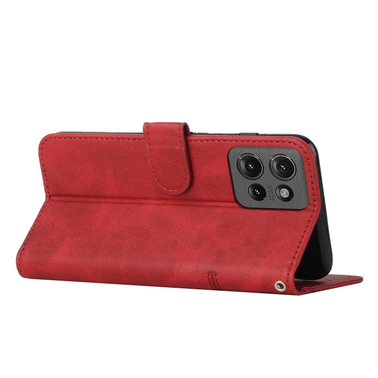For Motorola Edge 50 Stitching Calf Texture Buckle Leather Phone Case