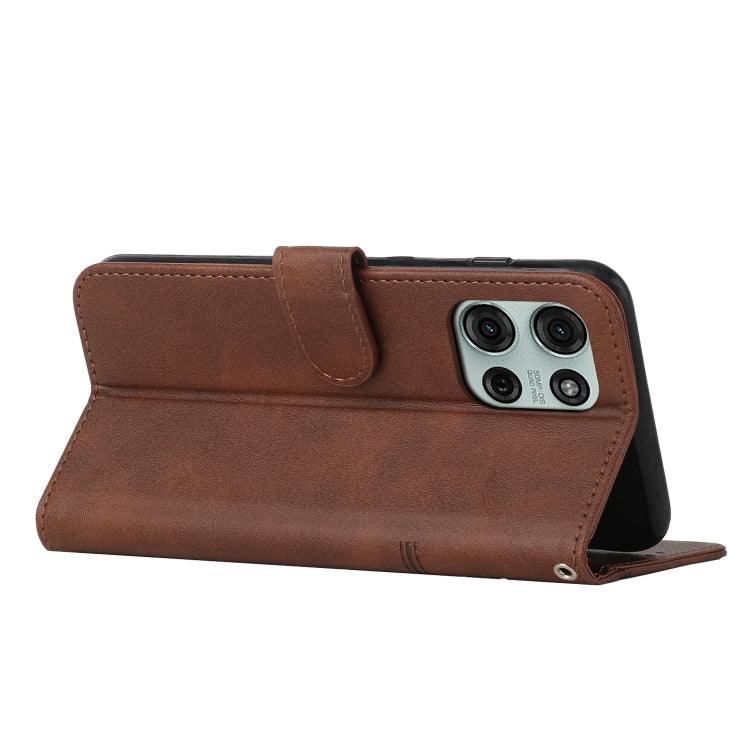 For Motorola Moto G75 Stitching Calf Texture Buckle Leather Phone Case