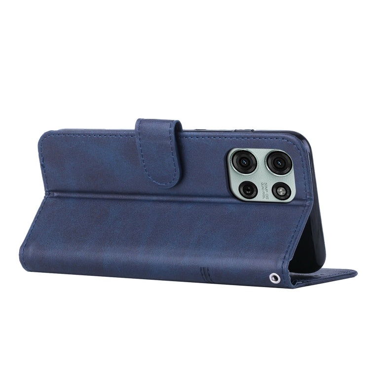 For Motorola Moto G75 Stitching Calf Texture Buckle Leather Phone Case