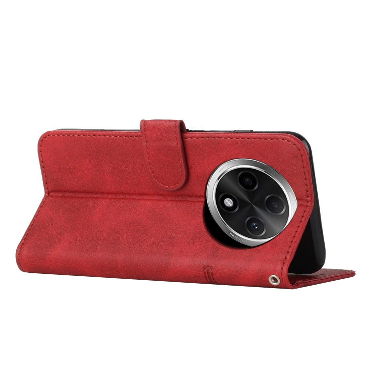 For OPPO A3 Pro China Stitching Calf Texture Buckle Leather Phone Case