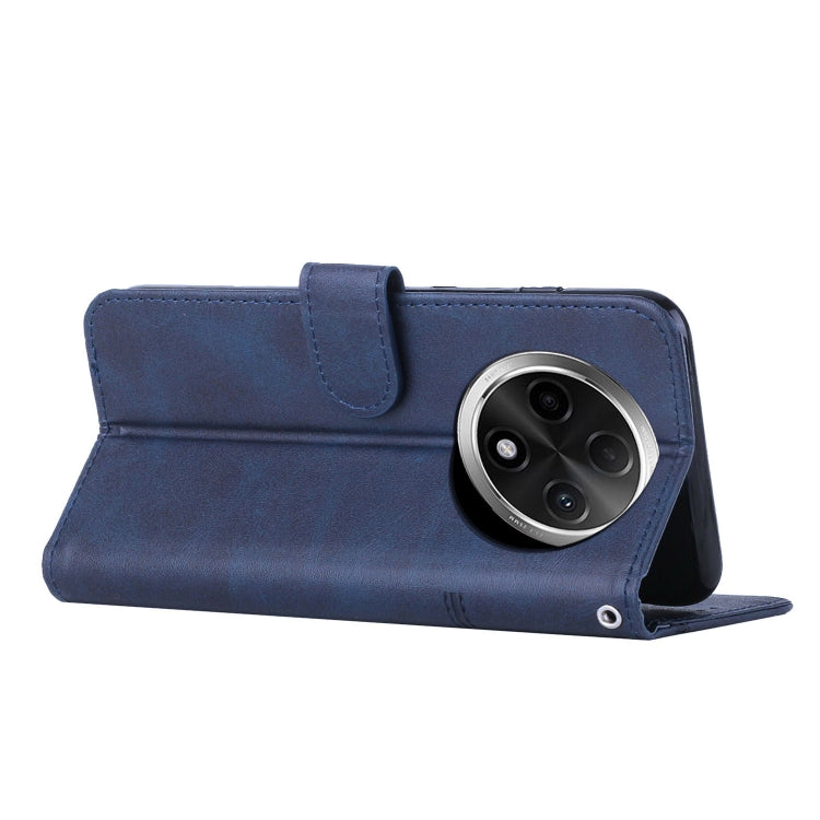 For OPPO A3 Pro China Stitching Calf Texture Buckle Leather Phone Case