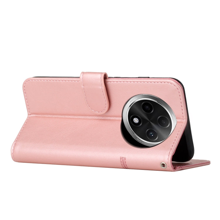 For OPPO A3 Pro China Stitching Calf Texture Buckle Leather Phone Case