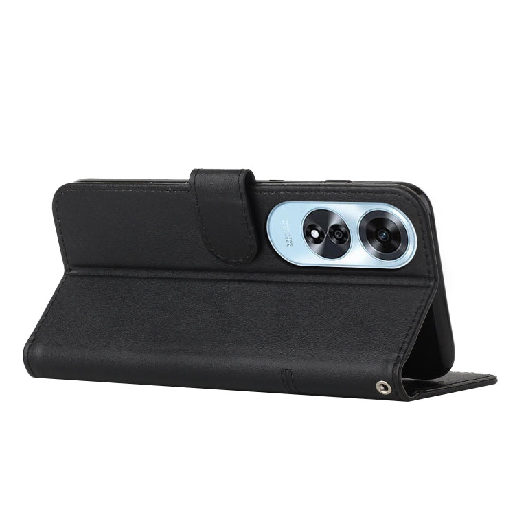 For OPPO A60 4G Stitching Calf Texture Buckle Leather Phone Case