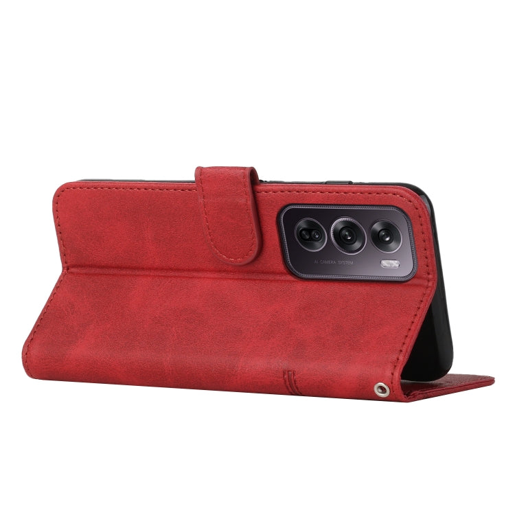For OPPO Reno12 Pro Global Stitching Calf Texture Buckle Leather Phone Case