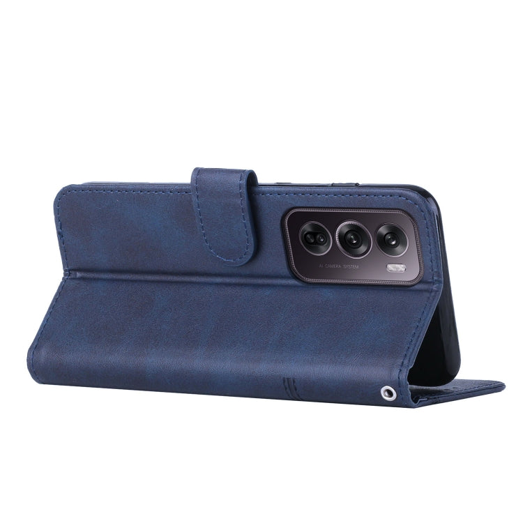 For OPPO Reno12 Pro Global Stitching Calf Texture Buckle Leather Phone Case