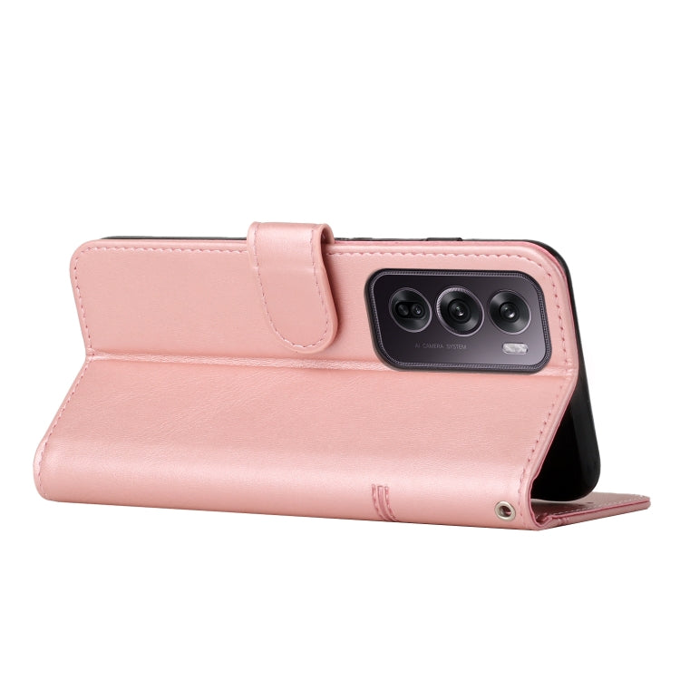For OPPO Reno12 Pro Global Stitching Calf Texture Buckle Leather Phone Case
