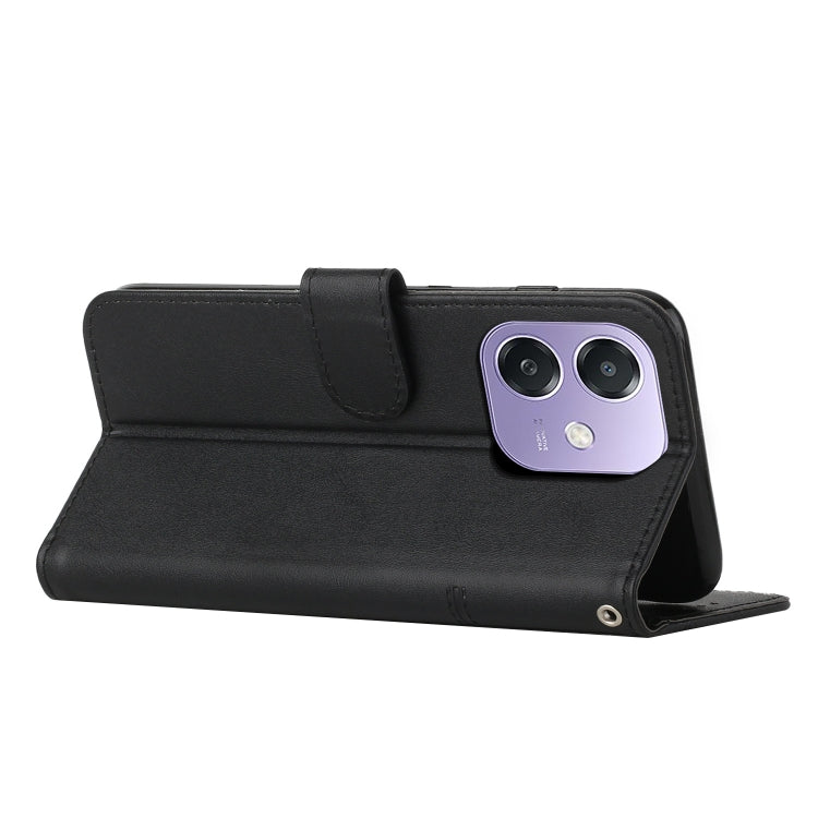 For OPPO A3x Stitching Calf Texture Buckle Leather Phone Case