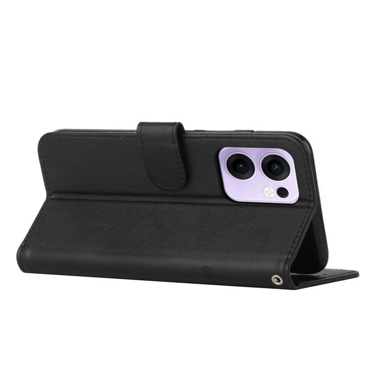 For OPPO Reno13 F 5G / 4G Stitching Calf Texture Buckle Leather Phone Case