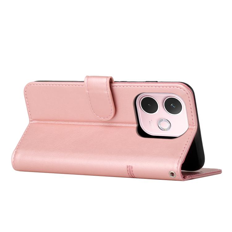 For OPPO A5 Pro 5G Global Stitching Calf Texture Buckle Leather Phone Case