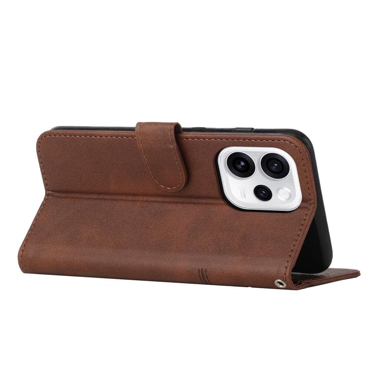 For OPPO Reno15 Pro 5G Global Stitching Calf Texture Buckle Leather Phone Case