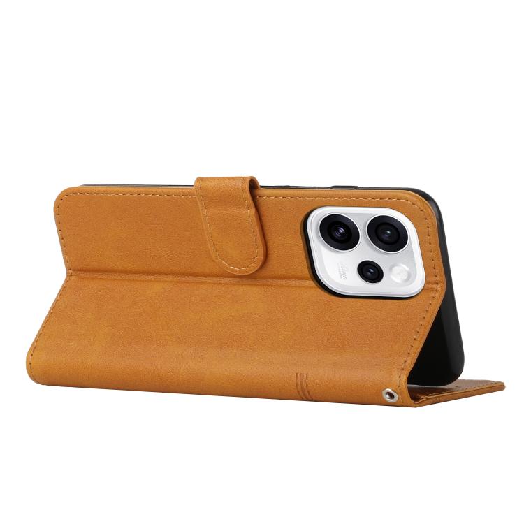 For OPPO Reno15 Pro 5G Global Stitching Calf Texture Buckle Leather Phone Case