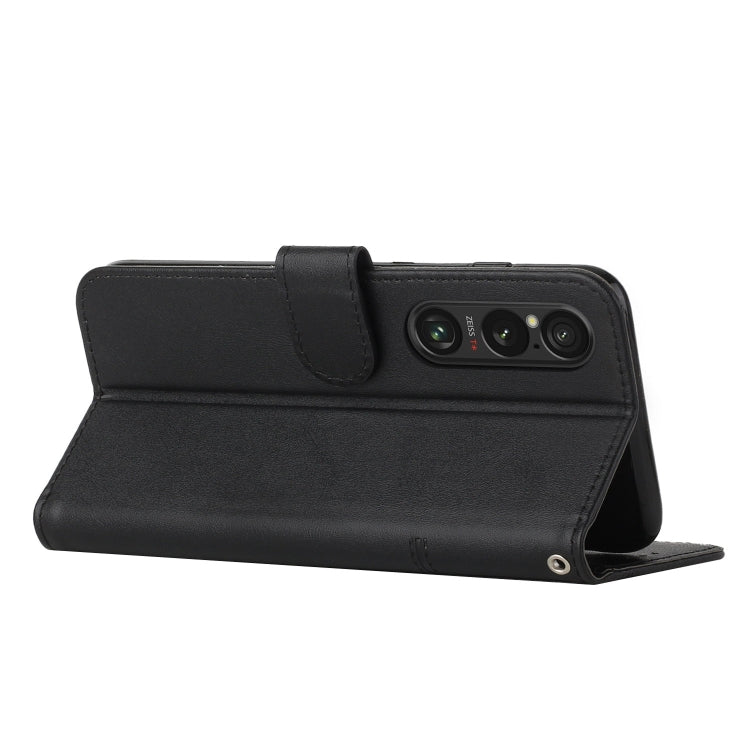 For Sony Xperia 1 VI Stitching Calf Texture Buckle Leather Phone Case