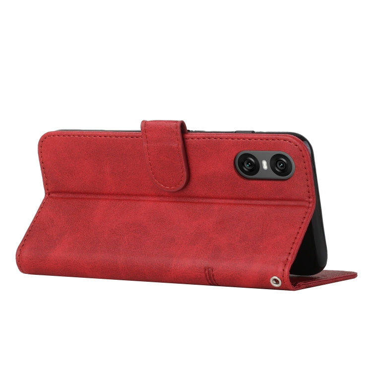 For Sony Xperia 10 VI Stitching Calf Texture Buckle Leather Phone Case