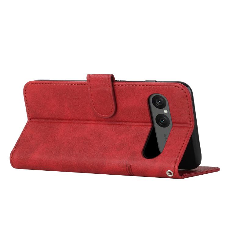 For Sony Xperia 10 VII Stitching Calf Texture Buckle Leather Phone Case