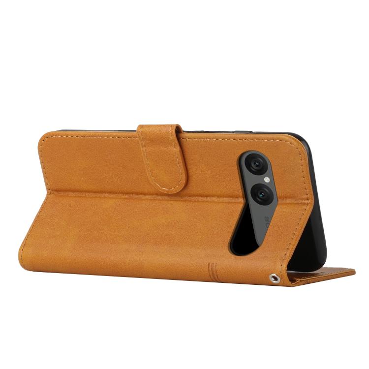 For Sony Xperia 10 VII Stitching Calf Texture Buckle Leather Phone Case