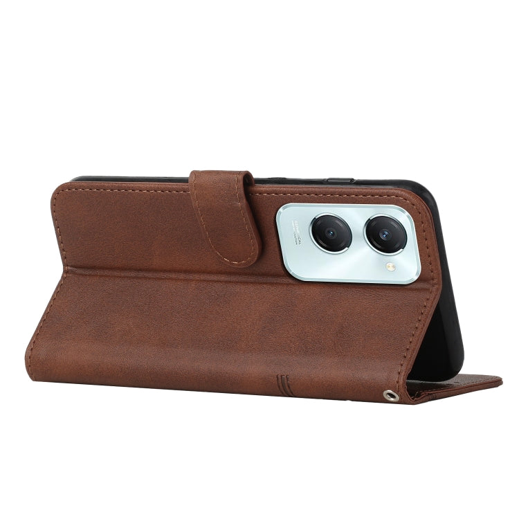For vivo Y03 / Y18 / Y18e Stitching Calf Texture Buckle Leather Phone Case