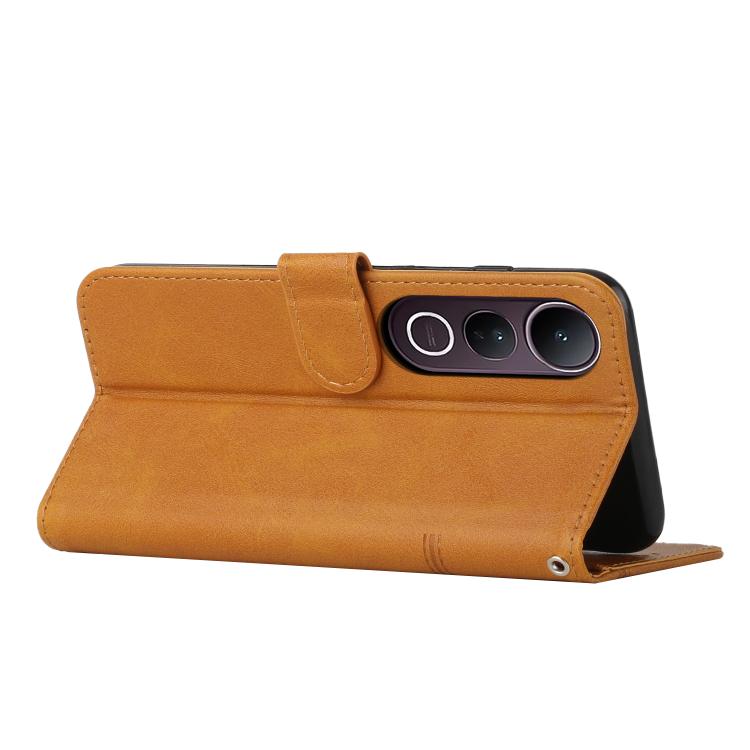 For vivo V50 Lite Stitching Calf Texture Buckle Leather Phone Case