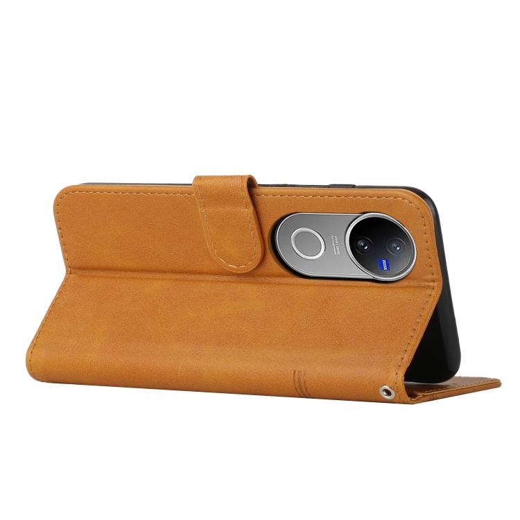 For vivo V50 5G Global Stitching Calf Texture Buckle Leather Phone Case