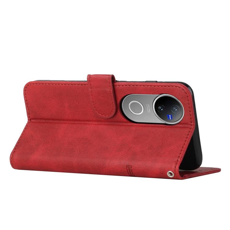 For vivo V50 5G Global Stitching Calf Texture Buckle Leather Phone Case