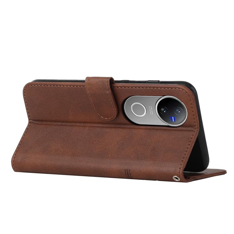 For vivo V50 5G Global Stitching Calf Texture Buckle Leather Phone Case