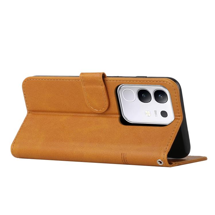 For vivo Y29 4G Stitching Calf Texture Buckle Leather Phone Case