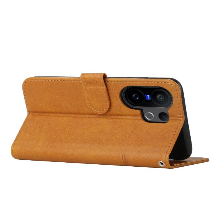 For vivo X200 FE / S30 Pro mini Stitching Calf Texture Buckle Leather Phone Case