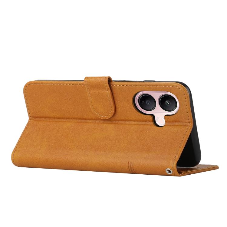 For vivo V60 Lite 5G Stitching Calf Texture Buckle Leather Phone Case