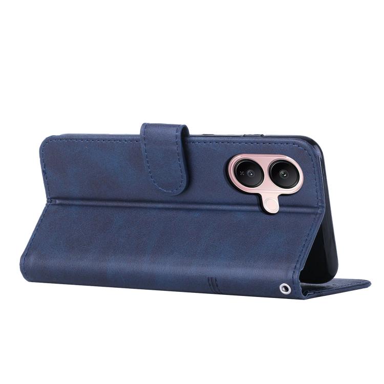 For vivo V60 Lite 5G Stitching Calf Texture Buckle Leather Phone Case