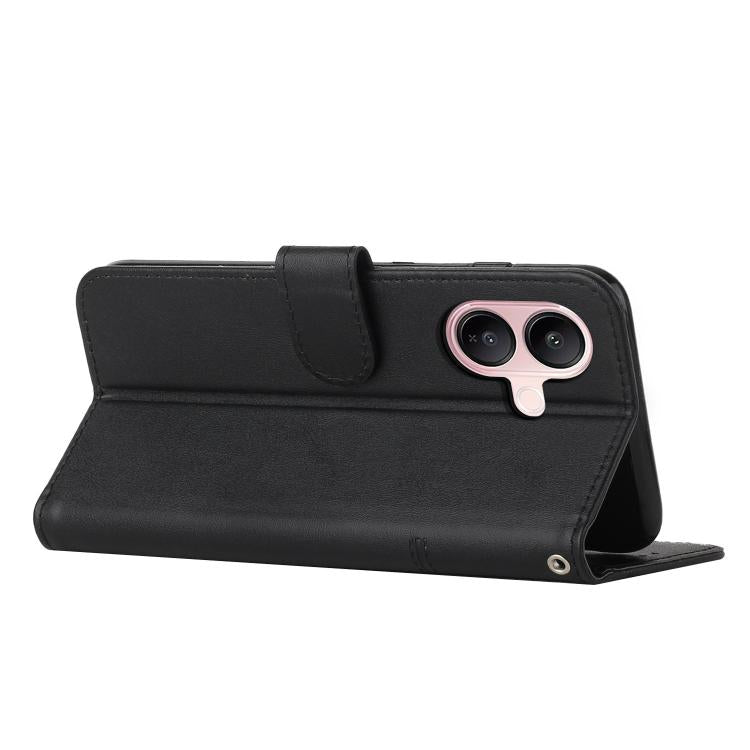 For vivo V60 Lite 5G Stitching Calf Texture Buckle Leather Phone Case