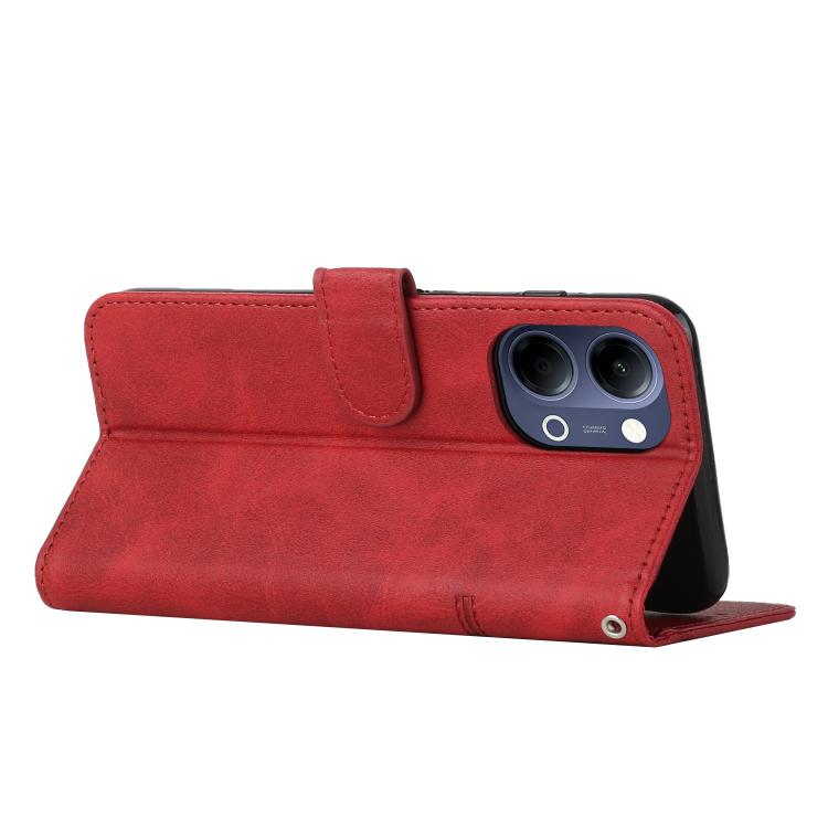 For vivo Y05 4G Stitching Calf Texture Buckle Leather Phone Case