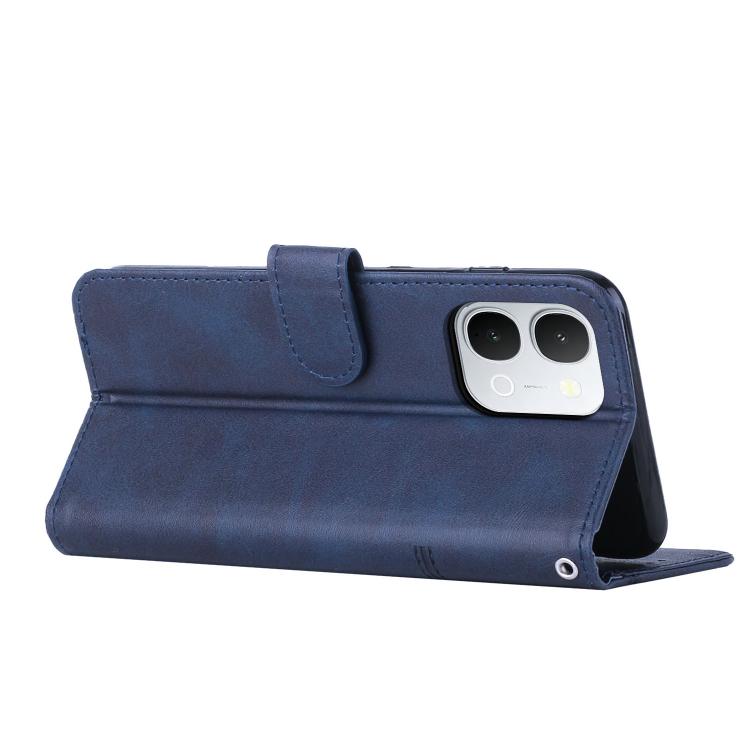 For vivo Y500i 5G Stitching Calf Texture Buckle Leather Phone Case