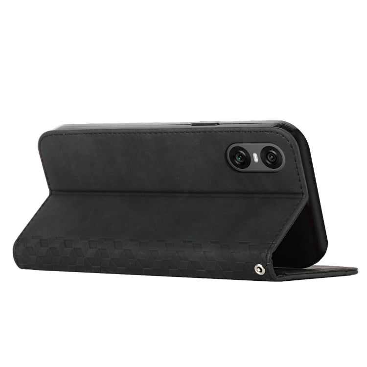 For Sony Xperia 10 VI Diamond Splicing Skin Feel Magnetic Leather Phone Case