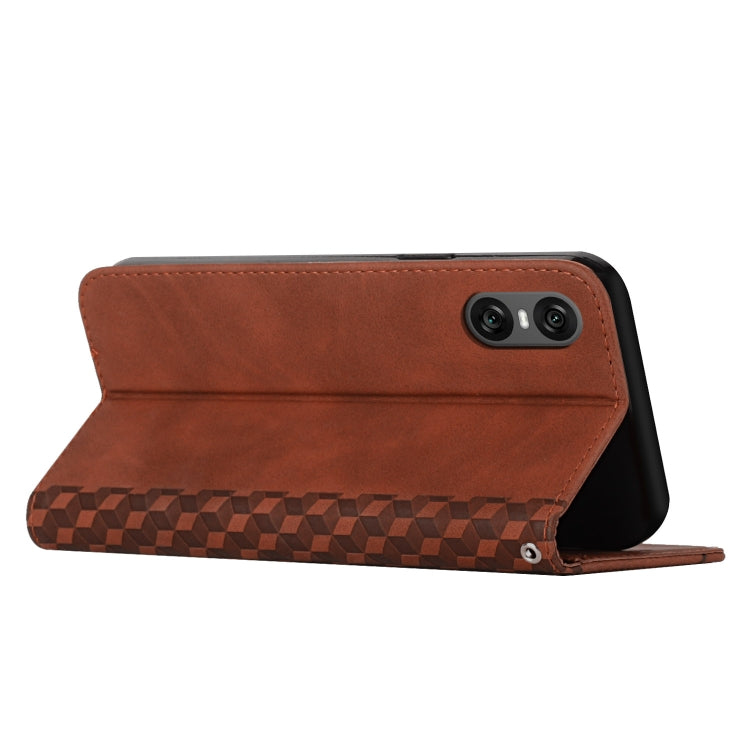 For Sony Xperia 5 VI Diamond Splicing Skin Feel Magnetic Leather Phone Case