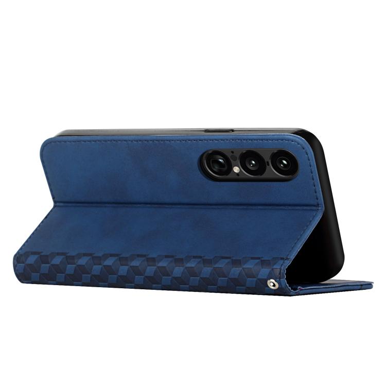 For Sony Xperia 1 VII Diamond Splicing Skin Feel Magnetic Leather Phone Case