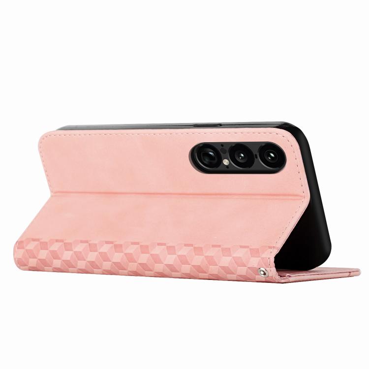 For Sony Xperia 1 VII Diamond Splicing Skin Feel Magnetic Leather Phone Case