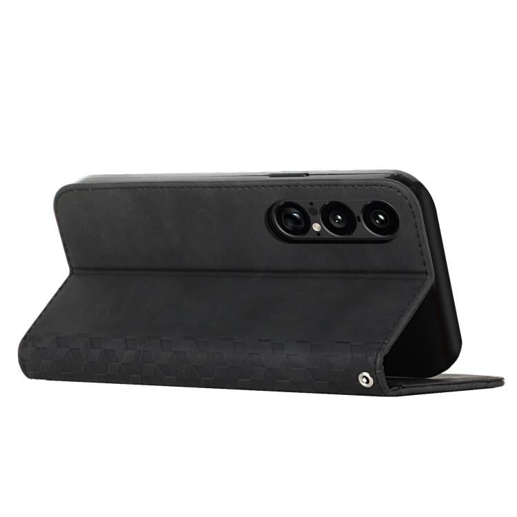 For Sony Xperia 1 VII Diamond Splicing Skin Feel Magnetic Leather Phone Case