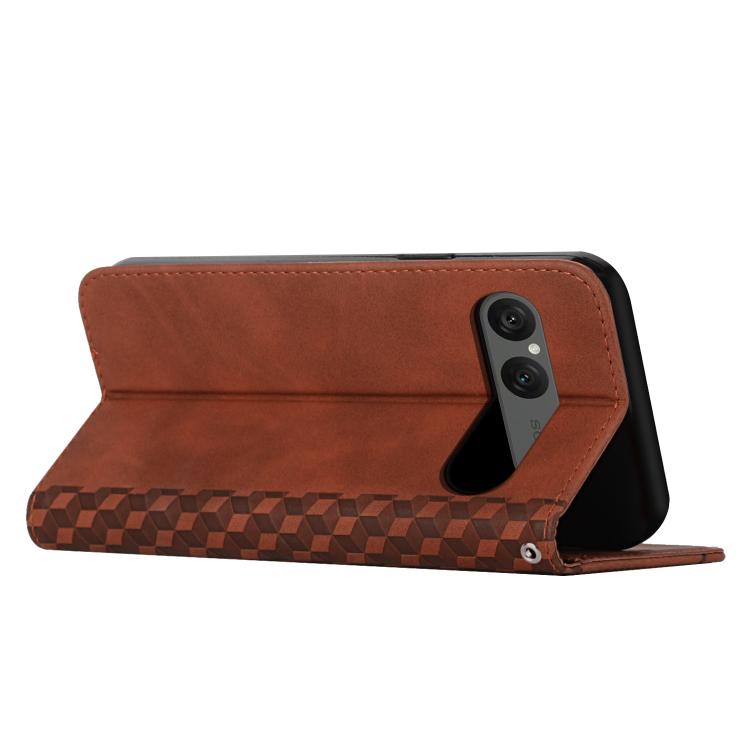 For Sony Xperia 10 VII Diamond Splicing Skin Feel Magnetic Leather Phone Case