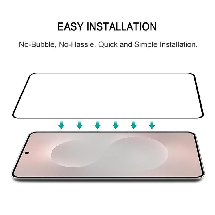 For Samsung Galaxy S25 Edge 5G Full Glue Screen Tempered Glass Film, Support Fingerprint Unlocking